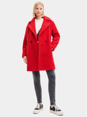 Desigual Płaszcz przejściowy 23WWEW21 Czerwony Comfort Fit