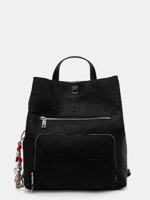 Desigual plecak ALL MICKEY SUMY damski kolor czarny mały z aplikacją 25WAKP02