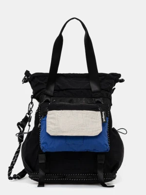 Desigual plecak BASIC MODULAR DISCOV damski kolor czarny duży gładki 25WAKY01