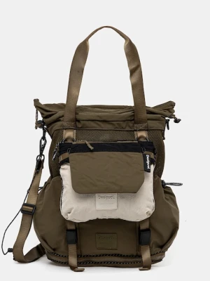 Desigual plecak BASIC MODULAR DISCOV damski kolor zielony duży gładki 25WAKY10