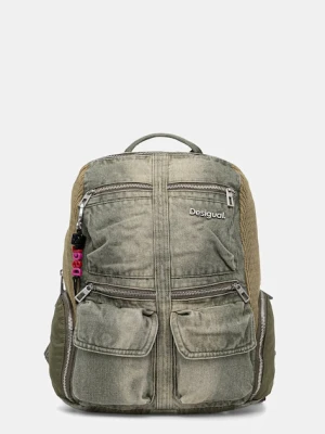 Desigual plecak BRAVO HYBRID CHESTER damski kolor zielony duży 25WAKD01