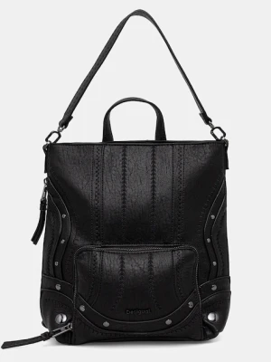 Desigual plecak EMBRO PATCH PRETORIA damski kolor czarny mały 25WAKP24