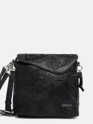 Desigual plecak JOLIE JERSEY damski kolor czarny mały z aplikacją 25SAKP48