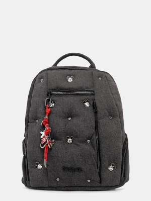 Desigual plecak MICKEY STU damski kolor szary mały z aplikacją 25WAKD04