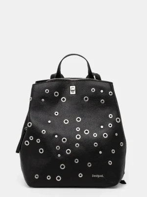 Desigual plecak REBEL SUMY BLACK damski kolor czarny mały z aplikacją 25SAKP19