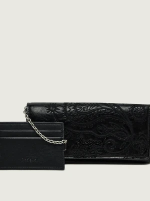 Desigual Portfel + etui na karty Mone_Siroco Marina czarny