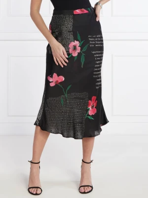 Desigual Satynowa spódnica czarny