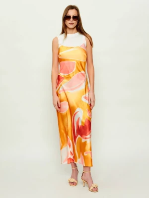 Desigual Satynowa sukienka 2w1 WAVE