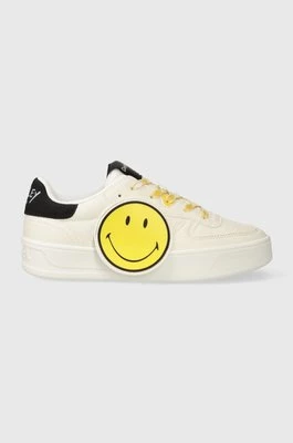 Desigual sneakersy x Smiley kolor biały 23WSKP23.9019