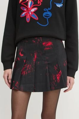 Desigual spódnica ARTY kolor czarny mini rozkloszowana 24WWFW08