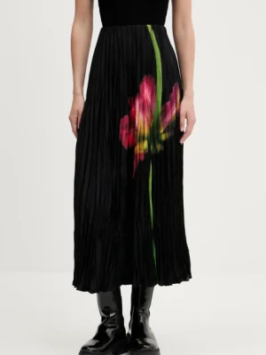 Desigual spódnica FOLLET kolor czarny maxi rozkloszowana 25SWFW06