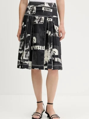Desigual spódnica jeansowa NEWSPP kolor czarny mini rozkloszowana 25WWFW11
