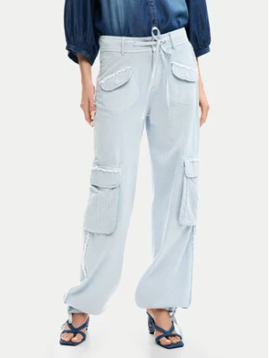 Desigual Spodnie materiałowe 26SWPW25 Niebieski Regular Fit