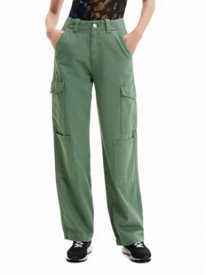 Desigual Spodnie materiałowe Sedal 23SWPN03 Zielony Regular Fit