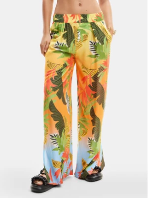 Desigual Spodnie materiałowe Tropical Party 24SWMW21 Kolorowy Loose Fit