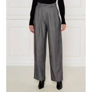 Desigual Spodnie z paskiem | flare fit