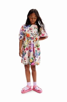Desigual sukienka bawełniana dziecięca mini rozkloszowana
