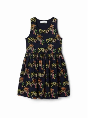 Desigual Sukienka codzienna 23SGVK11 Granatowy Regular Fit