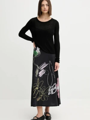 Desigual sukienka KALA kolor czarny midi rozkloszowana 25WWVK25