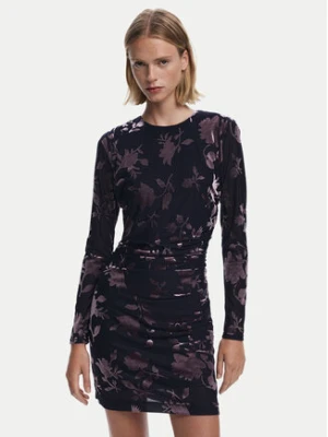 Desigual Sukienka koktajlowa Medora 25WWVK27 Czarny Slim Fit