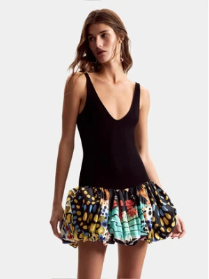 Desigual Sukienka koktajlowa Sparckler Lacroix 26SWVK11 Czarny Slim Fit