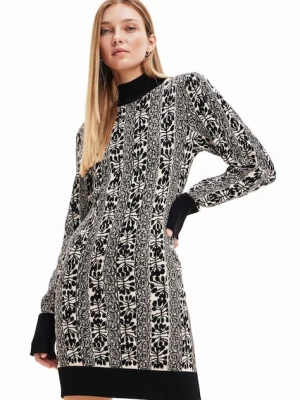 Desigual sukienka kolor czarny mini dopasowana