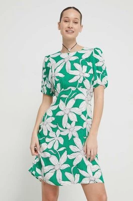 Desigual sukienka NASHVILLE kolor zielony mini rozkloszowana 24SWVW36