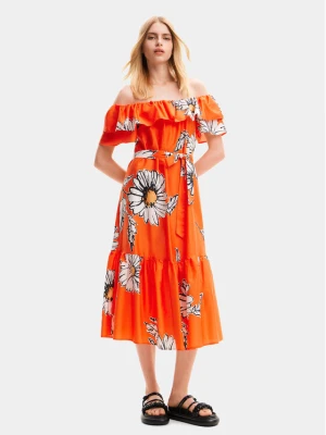 Desigual Sukienka letnia Georgeo 24SWVW02 Pomarańczowy Regular Fit