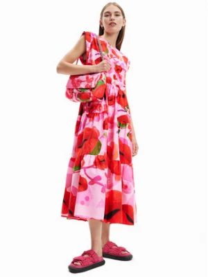 Desigual Sukienka letnia MONSIEUR CHRISTIAN LACROIX Tulip 23SWVW25 Różowy Regular Fit