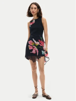 Desigual Sukienka letnia Nala 26SWVW46 Czarny Slim Fit