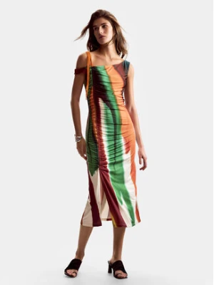 Desigual Sukienka letnia Paint Lacroix 26SWVK17 Kolorowy Slim Fit