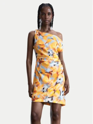 Desigual Sukienka letnia Sol 26SWVW50 Żółty Slim Fit