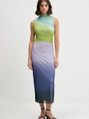 Desigual sukienka LOLA kolor fioletowy maxi dopasowana 25WWVK18