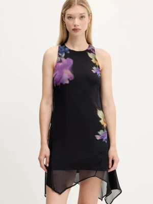 Desigual sukienka NALA kolor czarny mini rozkloszowana 25WWVW30