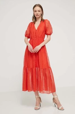 Desigual sukienka OTTAWA kolor czerwony maxi rozkloszowana 24SWVW05