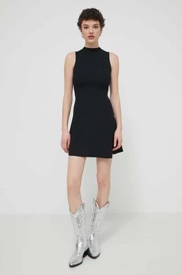 Desigual sukienka TURNER kolor czarny mini rozkloszowana 24SWVF08CHEAPER