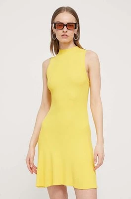 Desigual sukienka TURNER kolor żółty mini rozkloszowana 24SWVF08