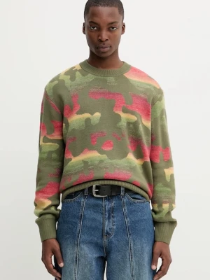 Desigual sweter 0 męski kolor zielony 25WMJF09