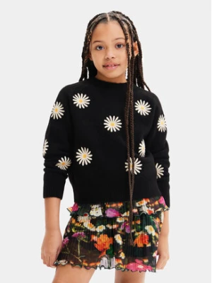 Desigual Sweter 23WGJF01 Czarny Regular Fit