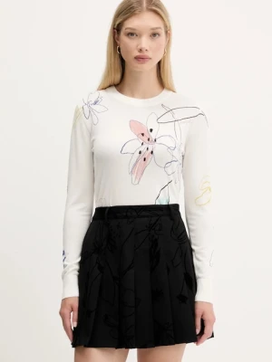Desigual sweter ARTY damski kolor beżowy lekki 25WWJF33