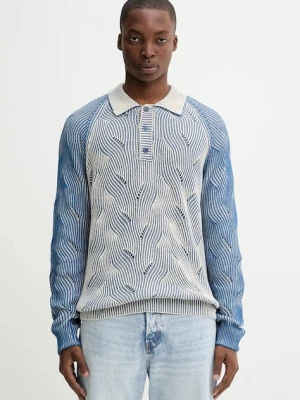 Desigual sweter bawełniany CEDEIRA męski kolor niebieski lekki 25WMJF02