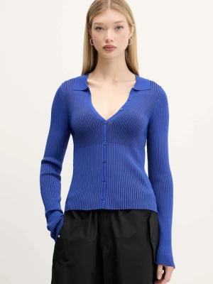 Desigual sweter BETHEL damski kolor niebieski lekki 25WWJF29