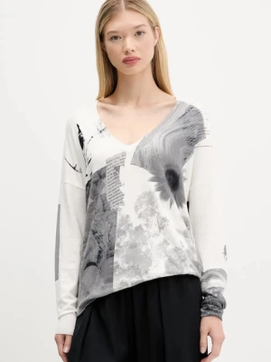 Desigual sweter GOTEMBURGO damski kolor beżowy lekki 25WWJF15