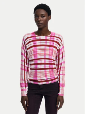 Desigual Sweter Noruega 25WWJF41 Czerwony Regular Fit