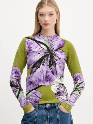 Desigual sweter ORQUIDEA LACROIX damski kolor fioletowy lekki 25WWJF42