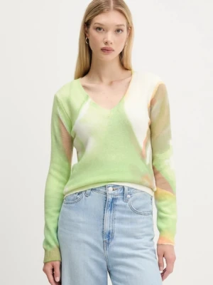 Desigual sweter OULU damski kolor turkusowy 25WWJF13