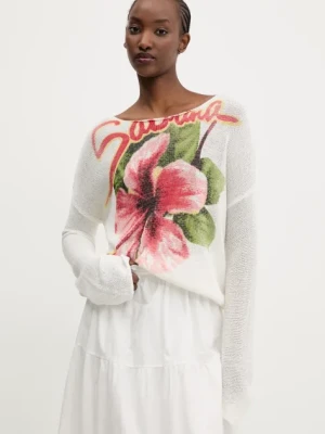 Desigual sweter RIBE damski kolor beżowy lekki 25SWJF16