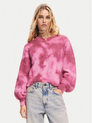 Desigual Sweter Victoria 24WWJF17 Różowy Relaxed Fit