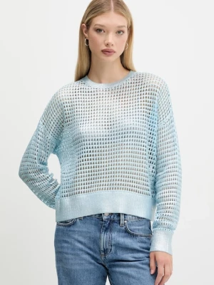 Desigual sweter WHISTLER damski kolor niebieski lekki 25WWJF40