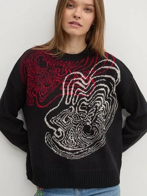 Desigual sweter z domieszką wełny TOULOUSE damski kolor czarny 24WWJF54